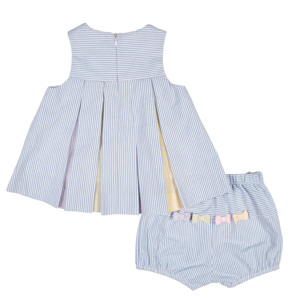 Multicolor Seersucker Dress & Bloomer from Anderson Parker