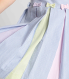 Multicolor Seersucker Pleated Dress from Anderson Parker