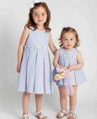 Multicolor Seersucker Pleated Dress from Anderson Parker