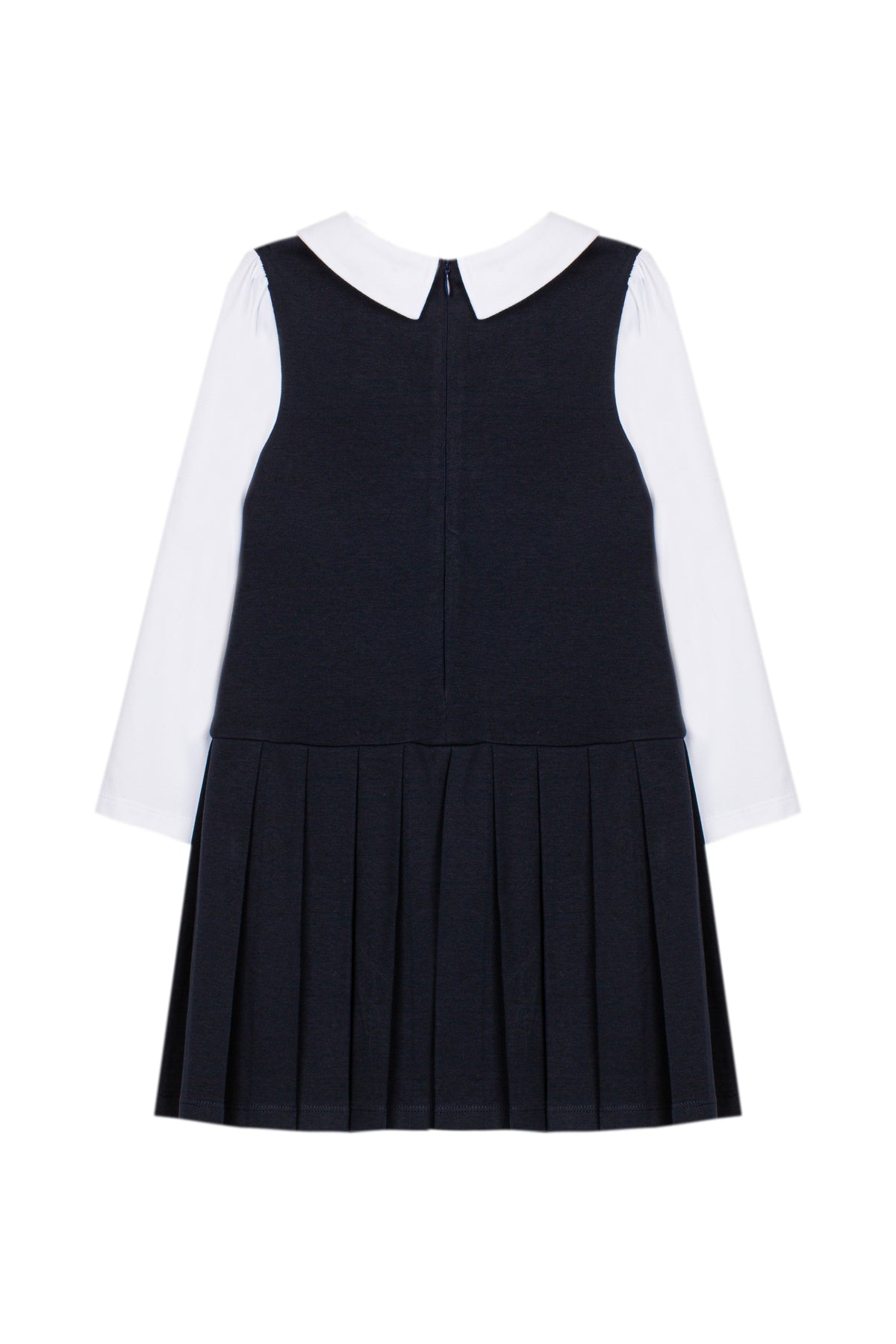 Navy Blue Dress with Tweed Details from Anderson Parker