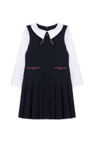Navy Blue Dress with Tweed Details from Anderson Parker