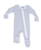 Navy Stripe - 2 Way Zipper Footie from Anderson Parker