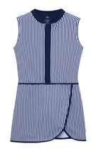 Navy Thin Stripe Court Dress from Anderson Parker