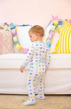 Noelle's Night Night Footed - We Heart You (Buckhead Blue)/Buckhead Blue from Anderson Parker