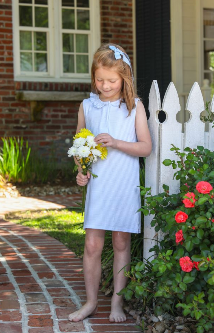 Nora Dress - Light Blue Stripe from Anderson Parker