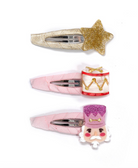 Nutcracker Drum Star Pink Fabric Snap Clips from Anderson Parker