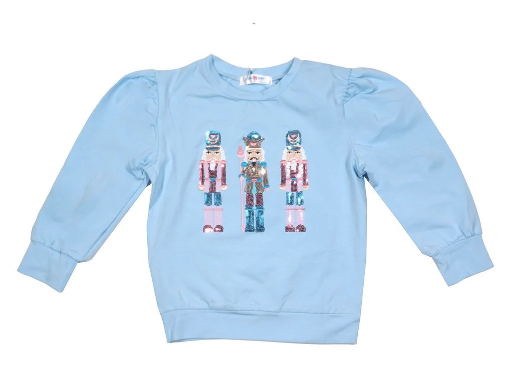 Nutcracker Sequin Top - Blue from Anderson Parker