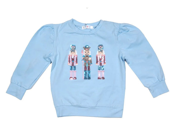 Nutcracker Sequin Top - Blue from Anderson Parker