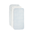 ORGANIC MUSLIN BURP CLOTHS, 3 PACK - POWDER BLUE + CREAM from Anderson Parker