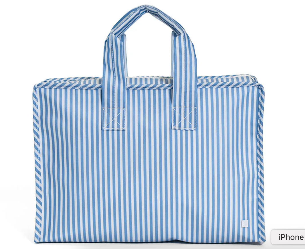 OVERNIGHT TOTE - PIMLICO STRIPE CHAMBRAY from Anderson Parker