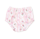 Ogee Lace Floral - Box Pleat Dress W/ 3/4 Sleeve + Peterpan Collar & Diaper Cover from Anderson Parker