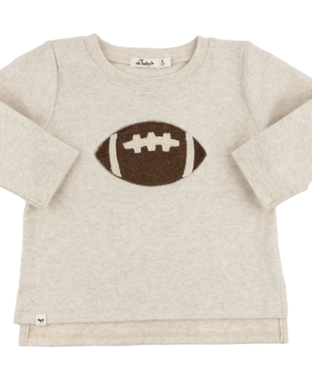 Oh Baby! Football Long Sleeve Tee - Malt from Anderson Parker