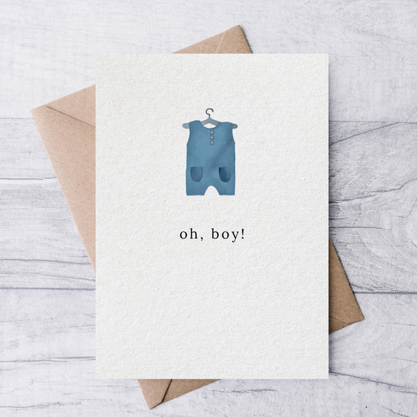 Oh, boy new baby greeting card from Anderson Parker