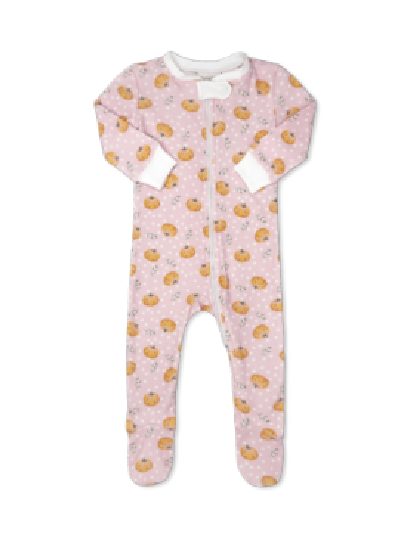 Once Upon a Time Footie - Pumpkin - Pink from Anderson Parker