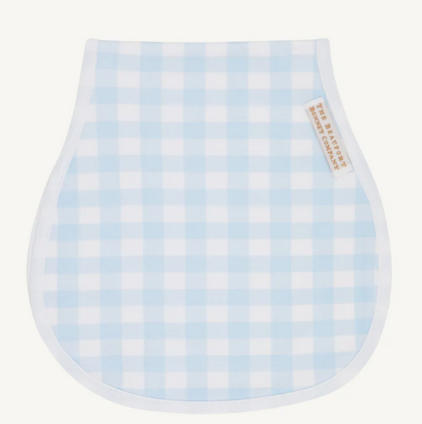 Oopsie Daisy Burp Cloth - Buckhead Blue Gingham with Worth Avenue White from Anderson Parker