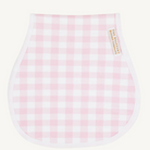Oopsie Daisy Burp Cloth - Palm Beach Pink Gingham with Worth Avenue White from Anderson Parker