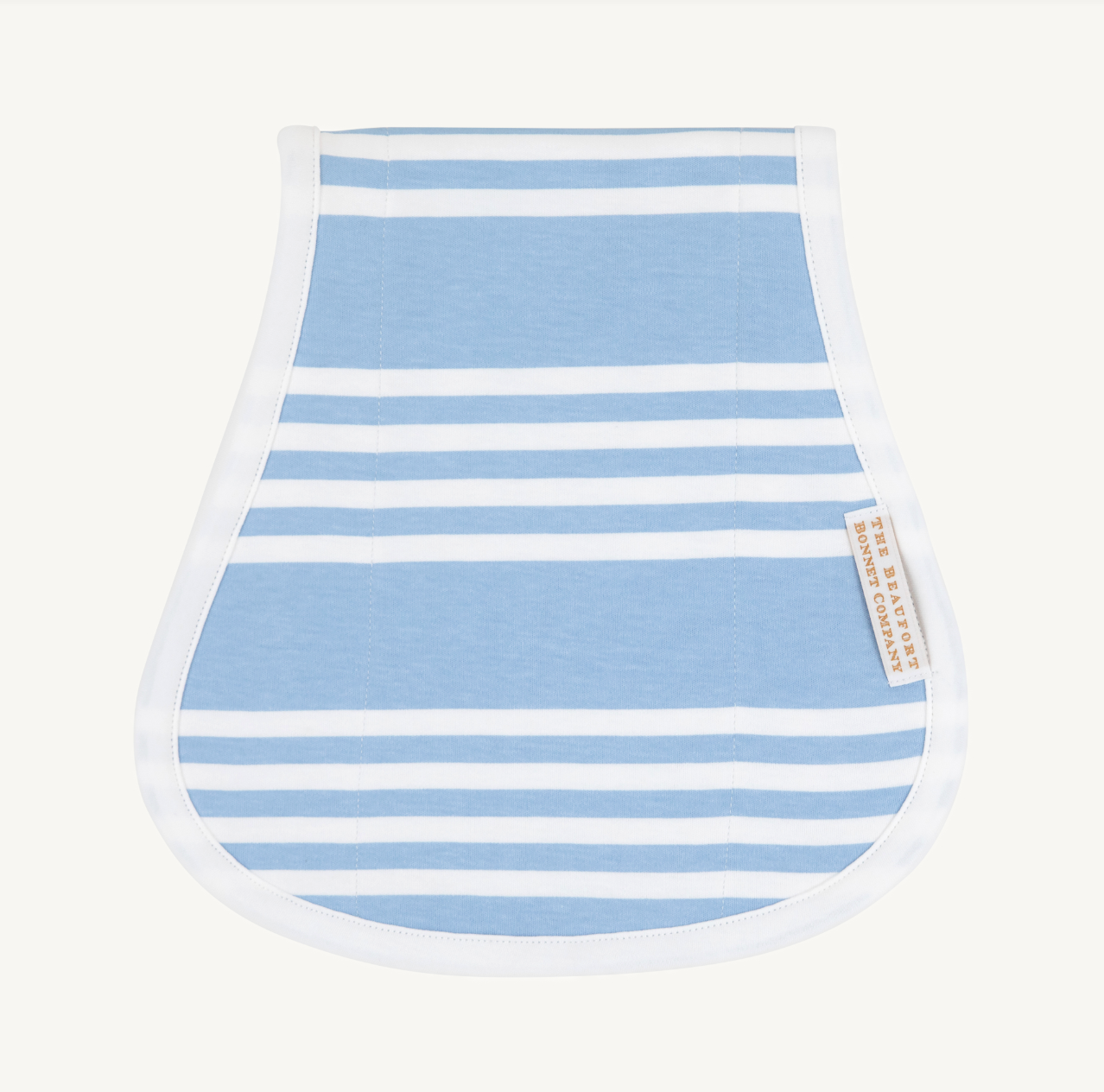 Oopsie Daisy Burp Cloth - Saddle Ridge Stripe (Sarasota Sky)/Worth Ave White from Anderson Parker