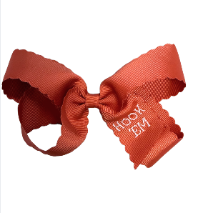 Orange Scalloped Via w/ Clip "HOOK "EM" from Anderson Parker