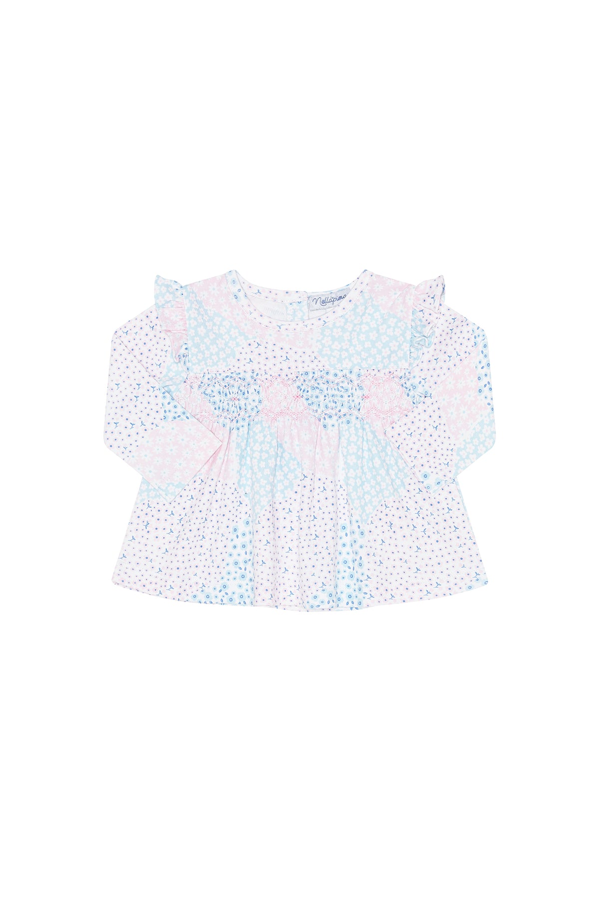 PATCHWORK SMOCKED DRESS LS SET from Anderson Parker