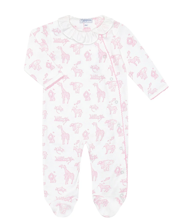 PINK SAFARI CROSSOVER FOOTIE from Anderson Parker