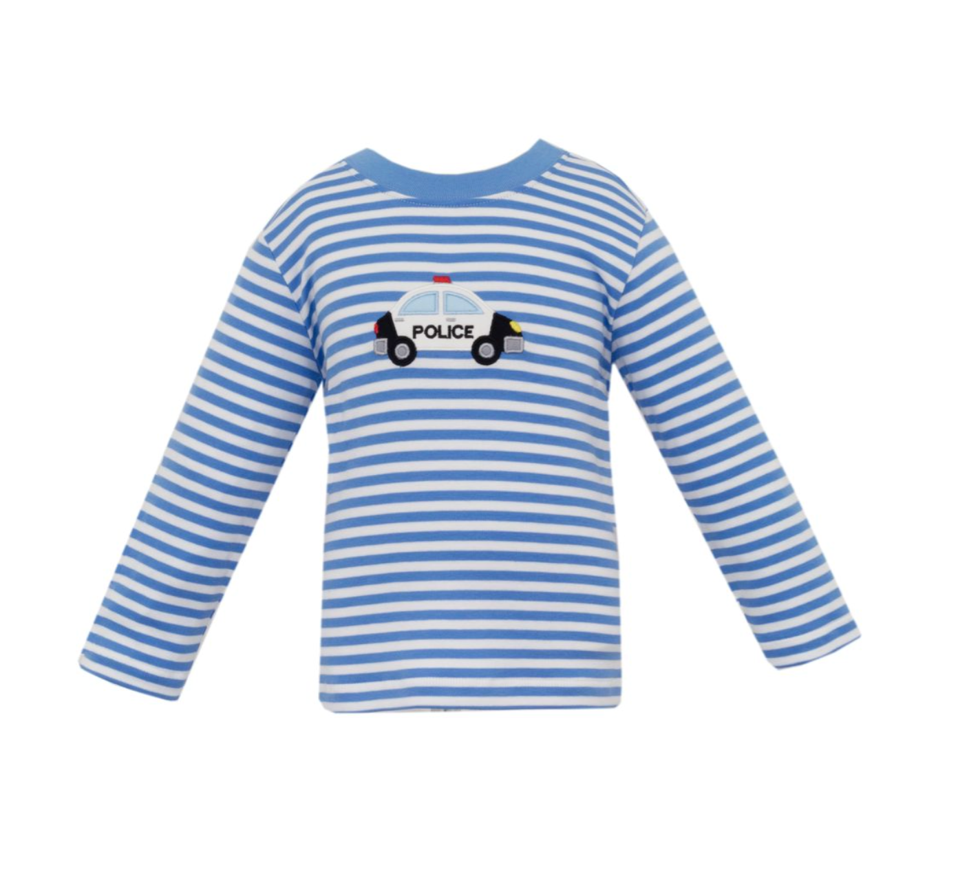 POLICE CAR- Periwinkle blue knit stripe boy´s T-shirt from Anderson Parker