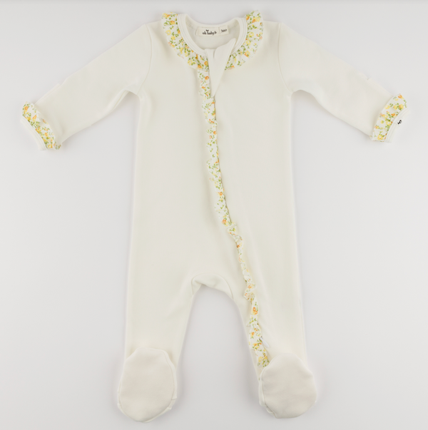 POPPY SPRING LEMON RUFFLE FOOTIE from Anderson Parker