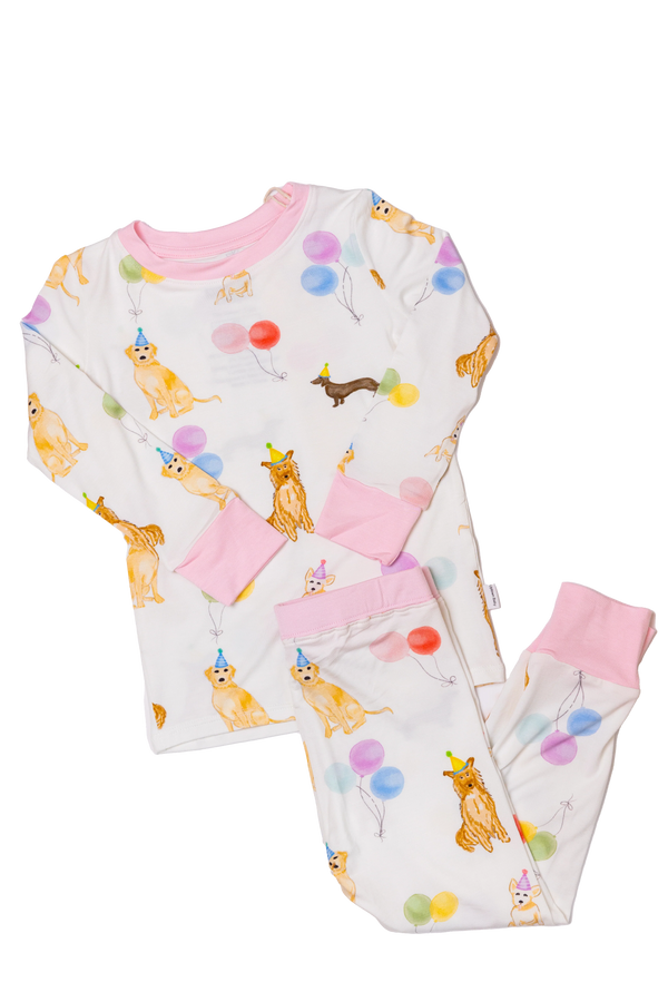 Pajama Set 2 Piece - Dog Party Pink from Anderson Parker