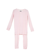 Pajama Set 2 Piece - Mini Stripe Pink from Anderson Parker