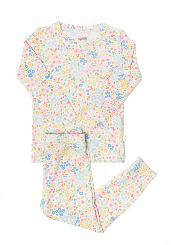 Pajama Set 2 Piece - Multi-colored Flower - Anderson Parker