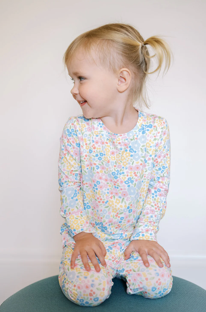 Pajama Set 2 Piece - Multi-colored Flower - Anderson Parker