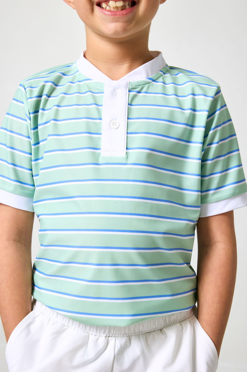 Palm Green Baseline Stripe Blade Shirt from Anderson Parker