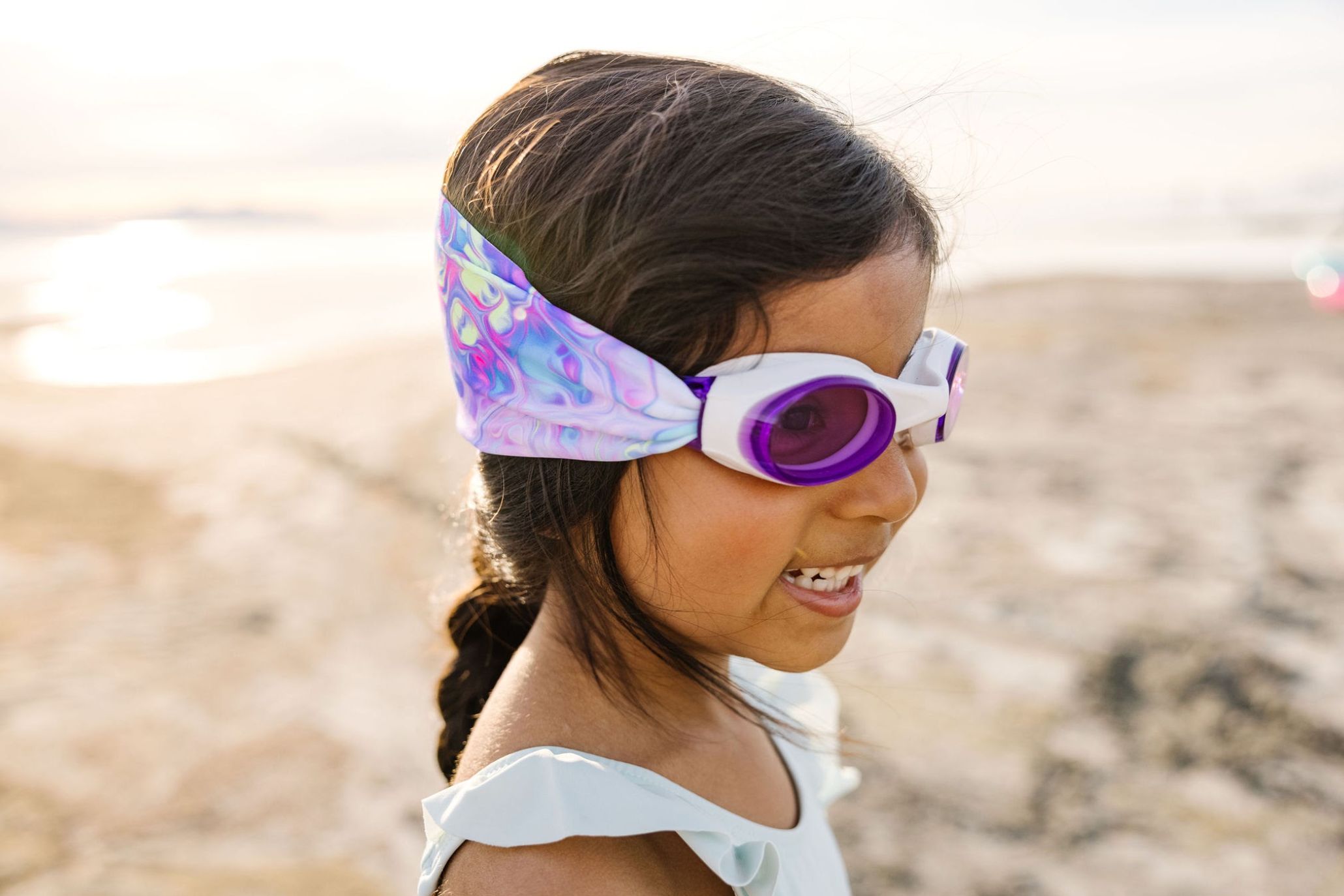 Pastel Swirl Swim Goggles from Anderson Parker