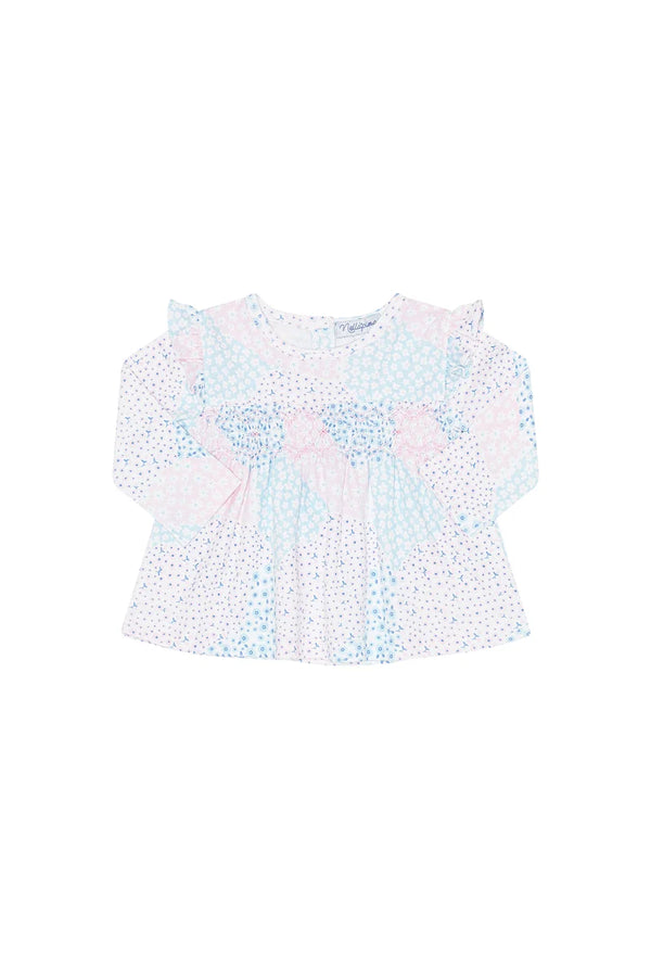 Patchwork Smocked Dress LS Set from Anderson Parker