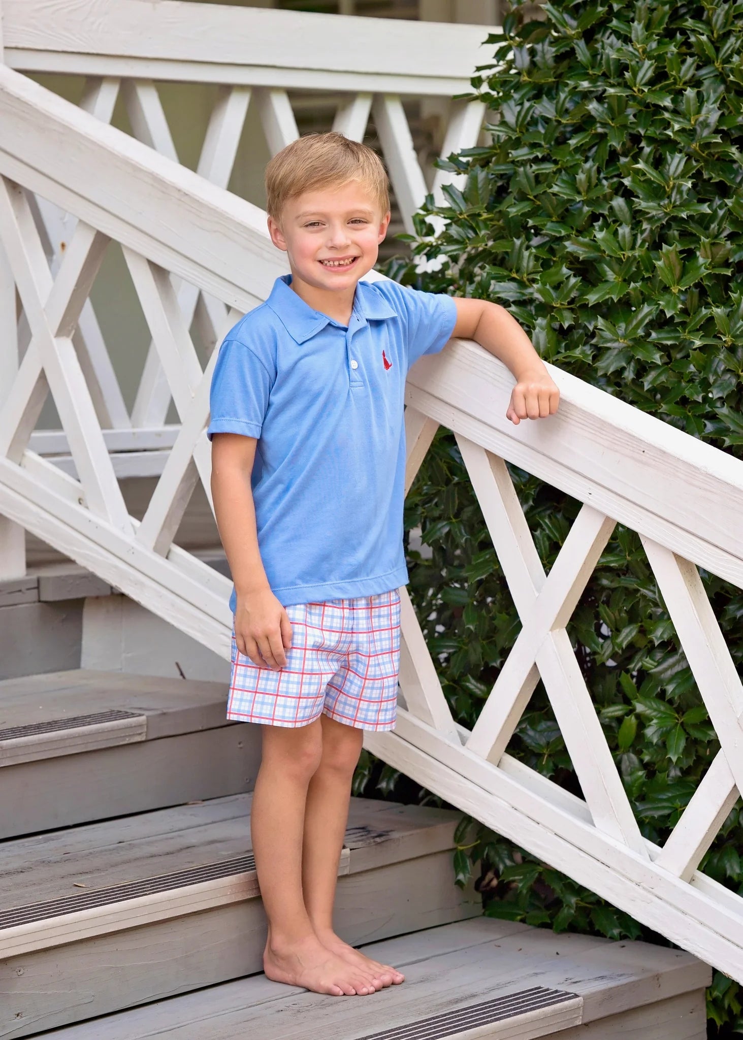 Patriotic Plaid Short Set - Anderson Parker