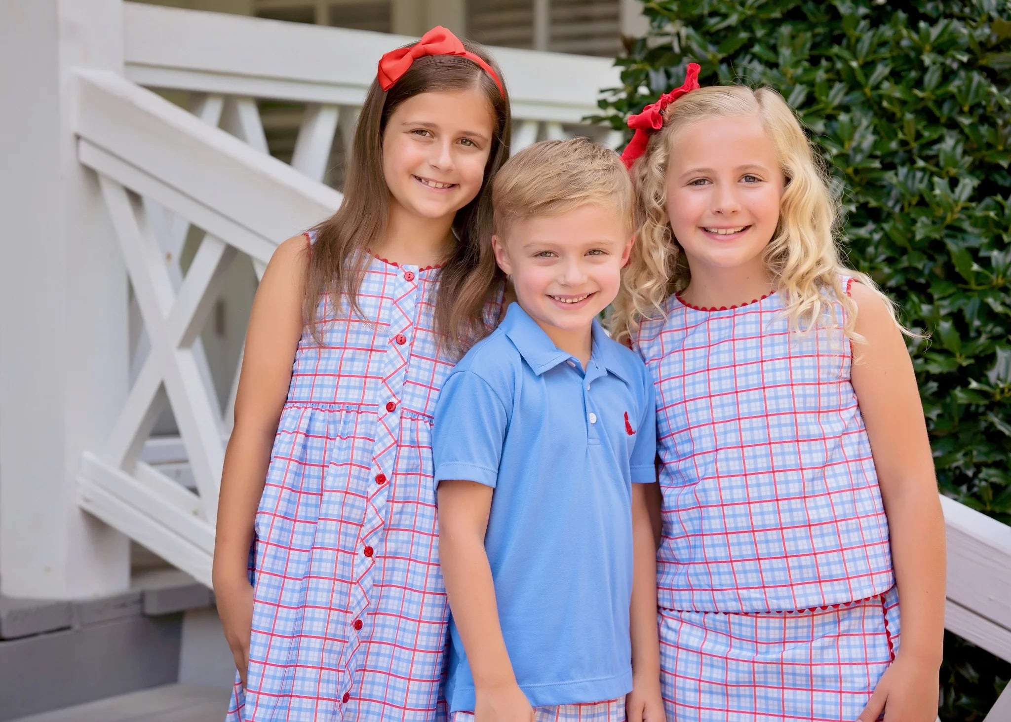 Patriotic Plaid Short Set - Anderson Parker