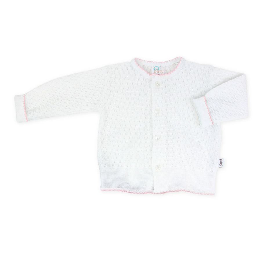 Paty Knit Cardigan - Pink Trim from Anderson Parker