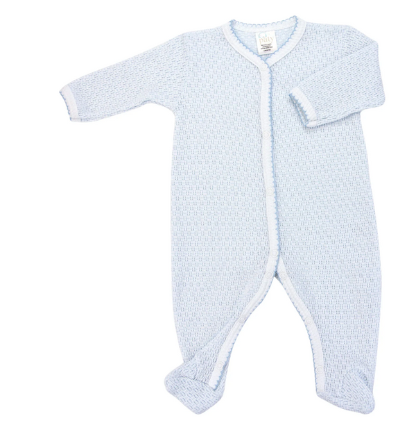 Paty Knit Footie - Blue from Anderson Parker