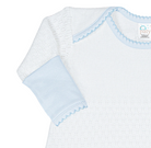 Paty Knit Overlap Shoulder Gown (with Pima Binding) - Blue from Anderson Parker