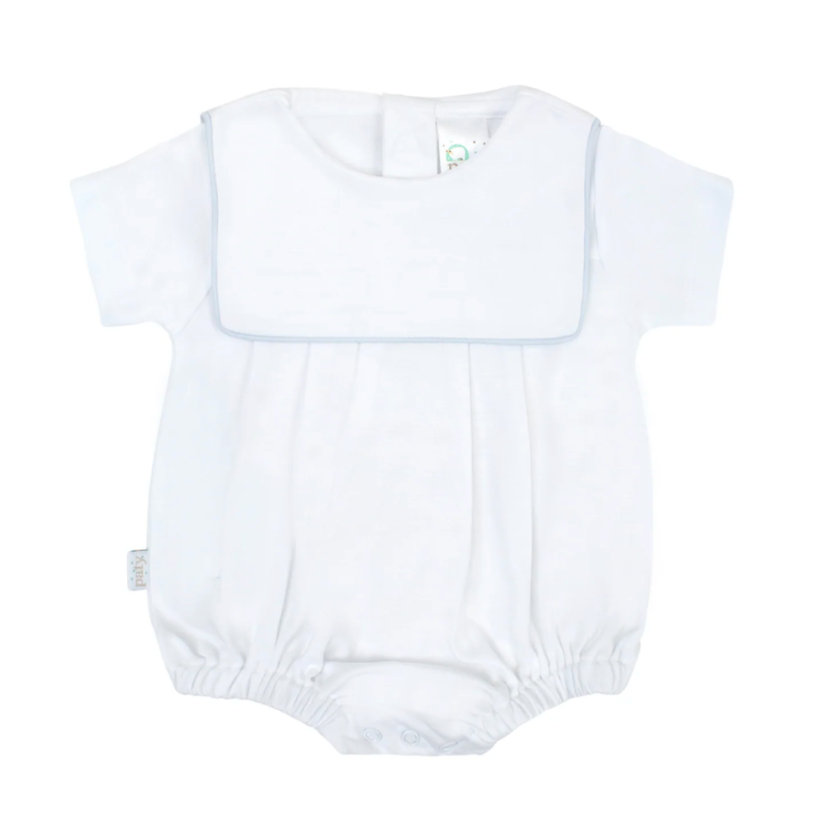 Paty Pima Bib Bubble - Blue Piping from Anderson Parker