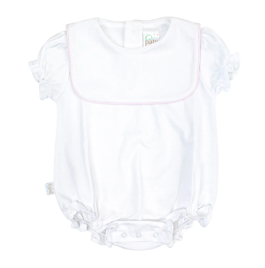 Paty Pima, Bib Bubble - Pink Piping from Anderson Parker