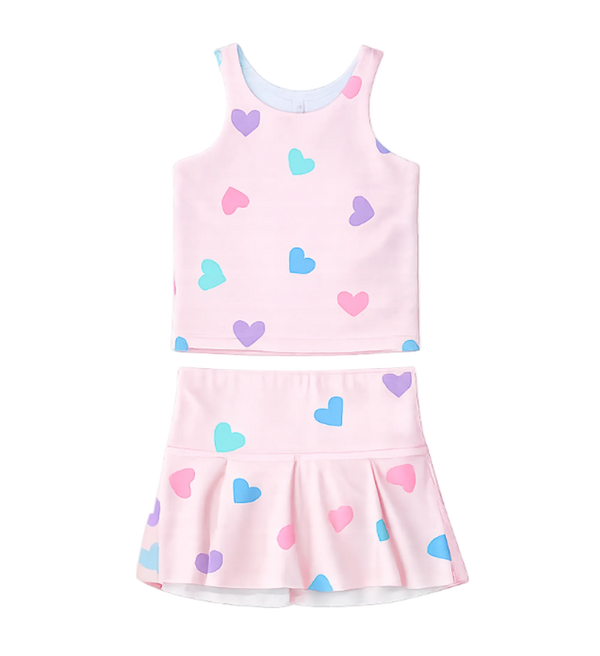 Peach Heart Tank & Skirt Set from Anderson Parker