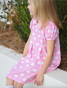Penny Pleat Knit Dress - Pink Pumpkins from Anderson Parker