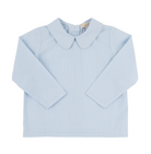 Peter Pan Collar Shirt - Barrington Blue Mini Windowpane from Anderson Parker
