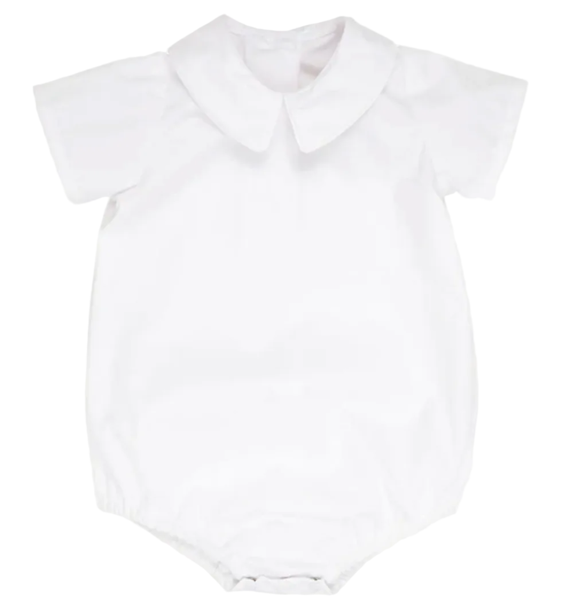 Peter Pan Collar Shirt & Onesie (Short Sleeve Woven) - Worth Avenue White from Anderson Parker