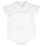 Peter Pan Collar Shirt & Onesie (Short Sleeve Woven) - Worth Avenue White from Anderson Parker