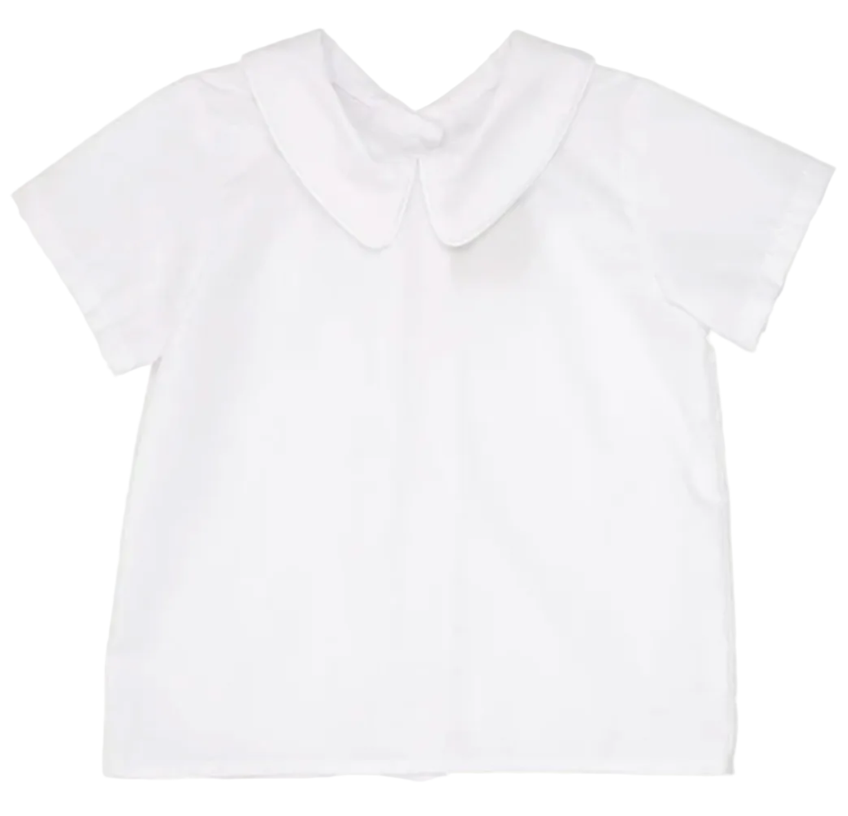 Peter Pan Collar Shirt & Onesie (Short Sleeve Woven) - Worth Avenue White from Anderson Parker