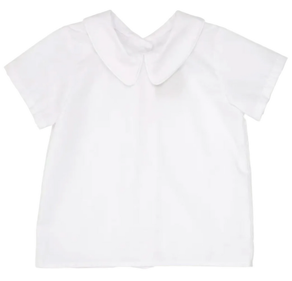 Peter Pan Collar Shirt & Onesie (Short Sleeve Woven) - Worth Avenue White from Anderson Parker