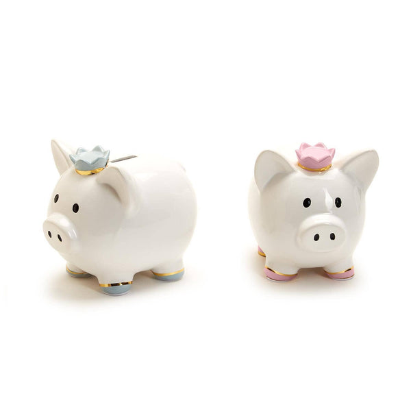 Piggy Bank with Crown in Gift Box Assorted 2 Colors from Anderson Parker