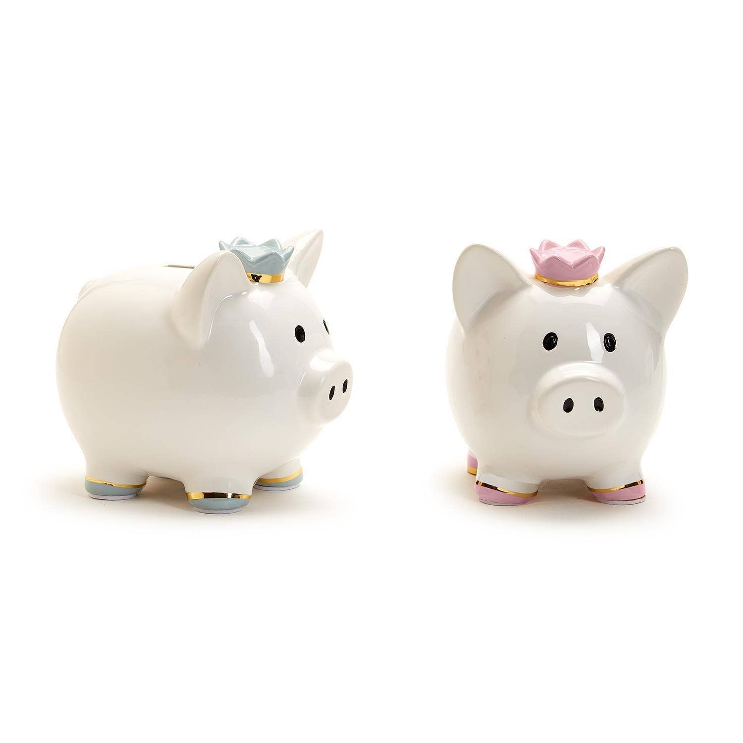 Piggy Bank with Crown in Gift Box Assorted 2 Colors from Anderson Parker