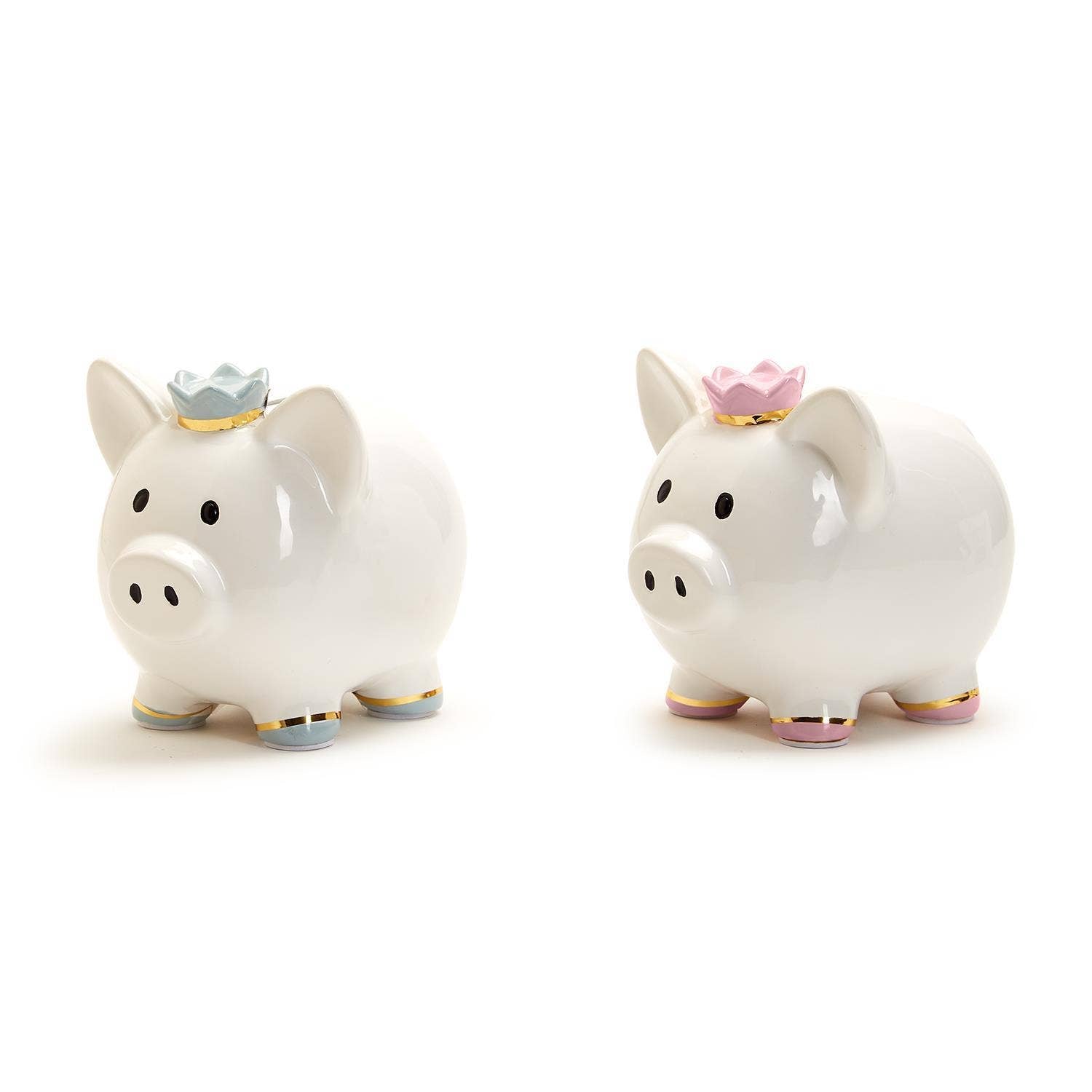 Piggy Bank with Crown in Gift Box Assorted 2 Colors from Anderson Parker